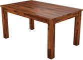 MoonWooden Solid Sheesham Wood 4 Seater Dining Table Set Dining Table with 4 Cushion Chairs Dinner Table for Dining Room Home,Hotel and Office (Natural Teak)
